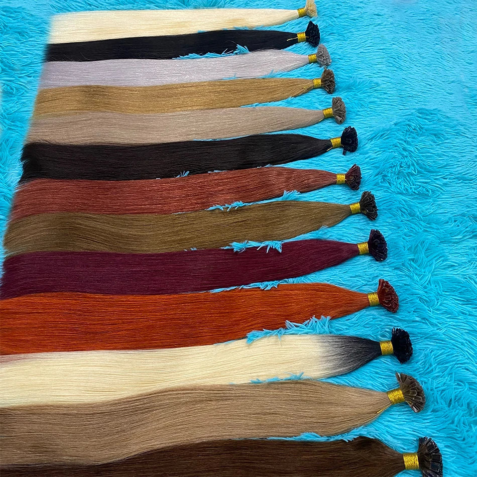 V Tip Human Hair Extension Fusion Hair Silky Straight Dark Brown Pre Bonded V Shape Keratin Hair Vietnamese Remy Hair For Salon