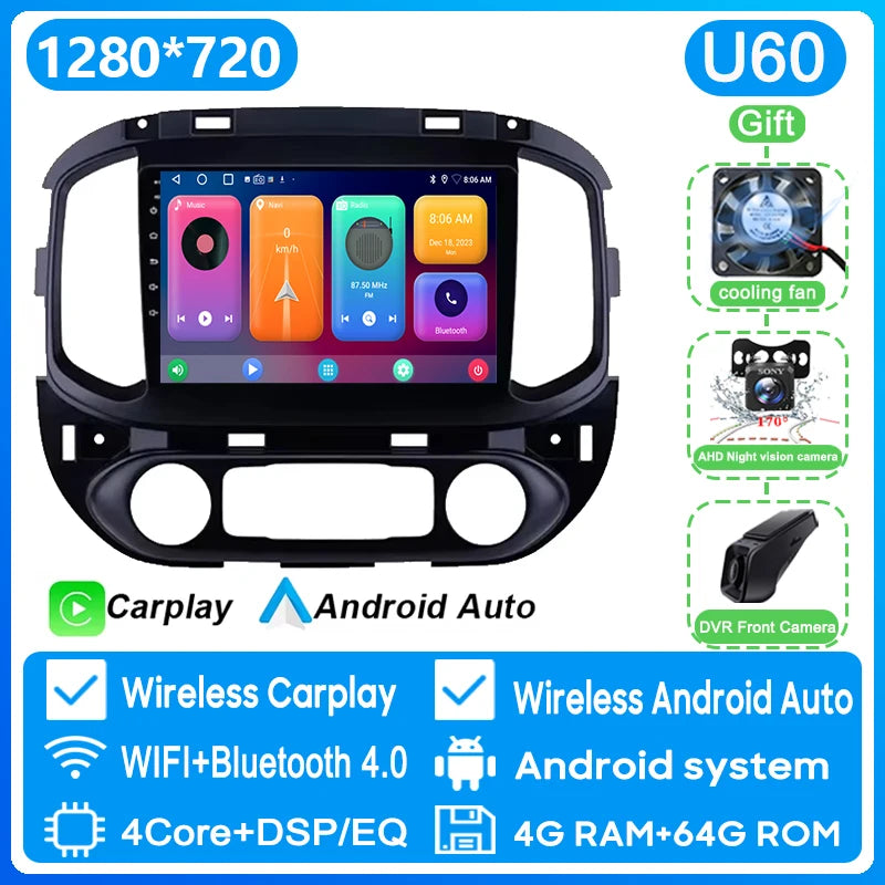 Car Android Car Radio DVD For Chevrolet Colorado/GMC Canyon 2015 - 2017 GPS Navigation Multimedia Player 4G WIFI VT QLED Screen