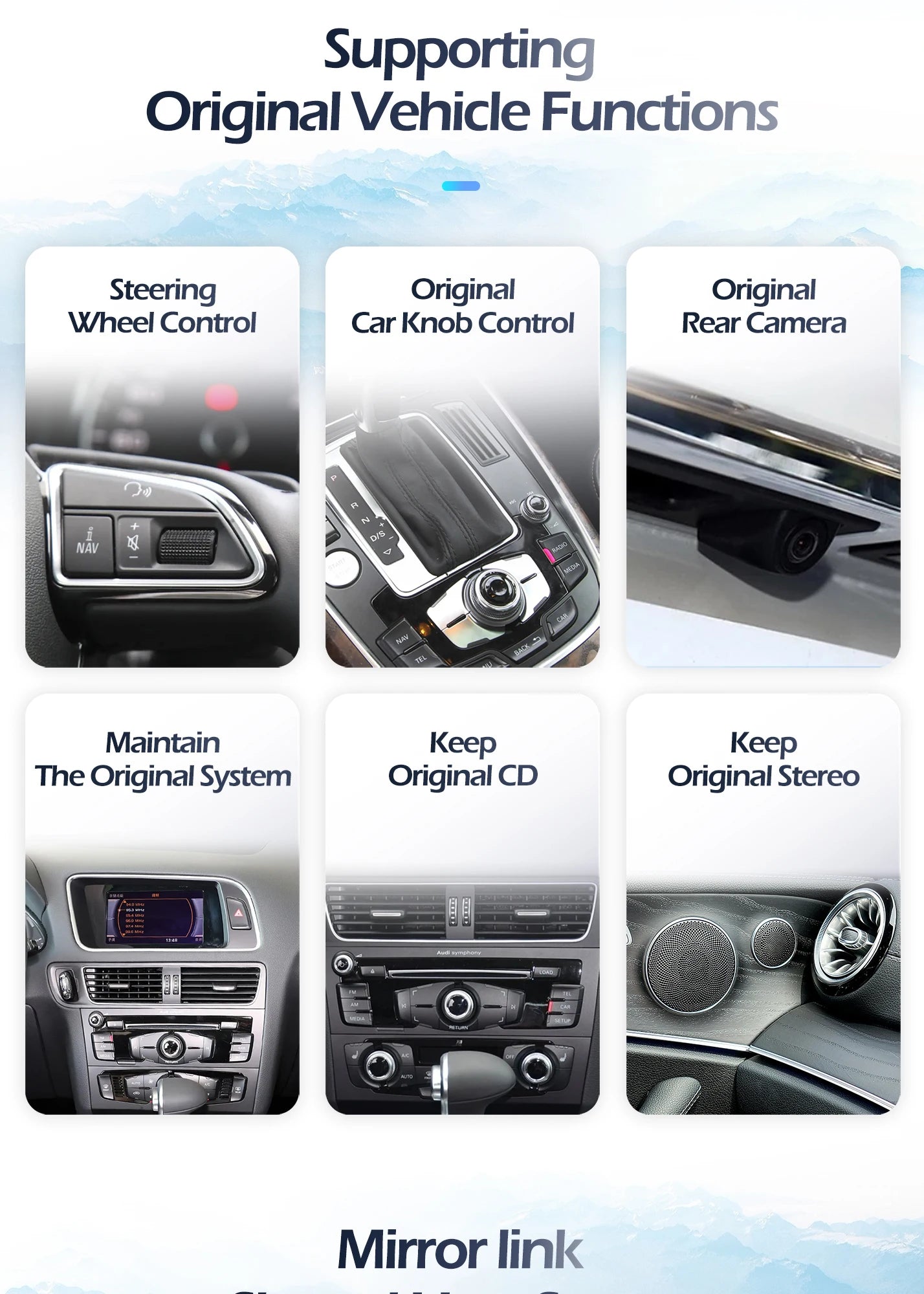 Car Stereo with Apple CarPlay & Android Auto, Compatible with Audi Q5 (2009-2017)