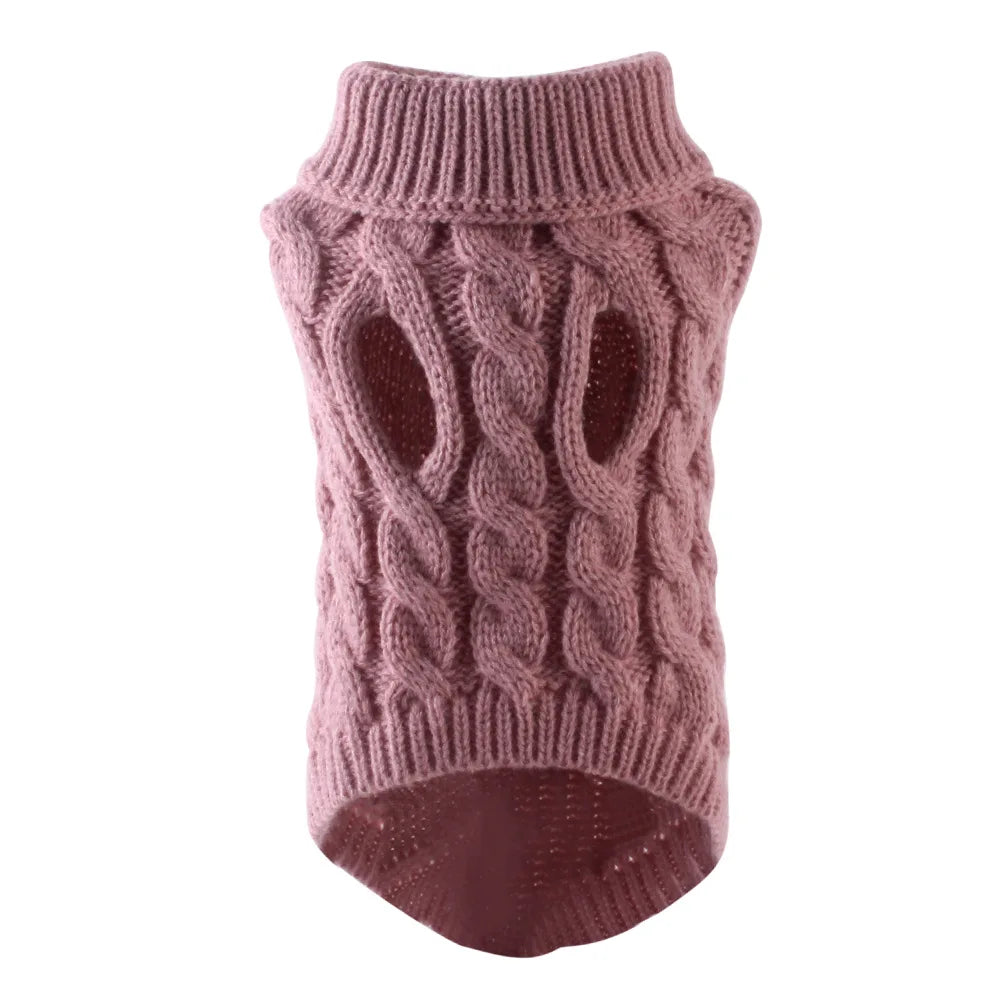 Turtleneck Knit Dog Sweater Vest - Winter Clothes for Small Dogs and Cats - photo 9