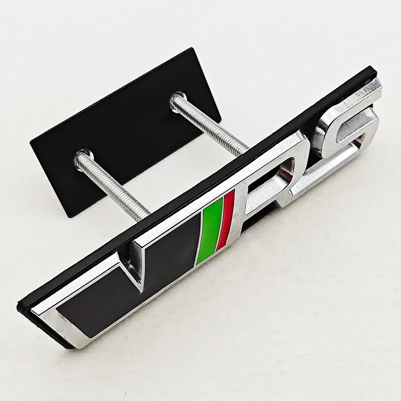 3D Metal RS Logo Emblem Car VRS Letters Front Grille Badge Sticker For Skoda VRS Octavia 1 2 3 Rapid Kodiaq Karoq Fabia Kamiq