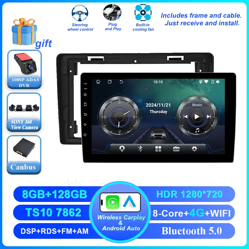Car Android 15 Radio Stereo For Citroen Berlingo B9 Peugeot Partner 2008 - 2019 wireless CarPlay Android Auto No 2 din 2din DVD
