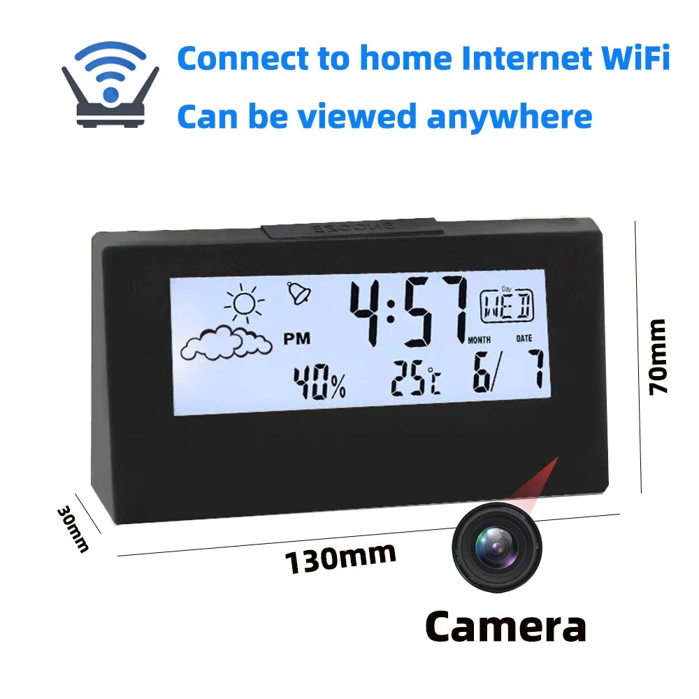 4K Clock Camera — WiFi Home Monitor with Motion Detection