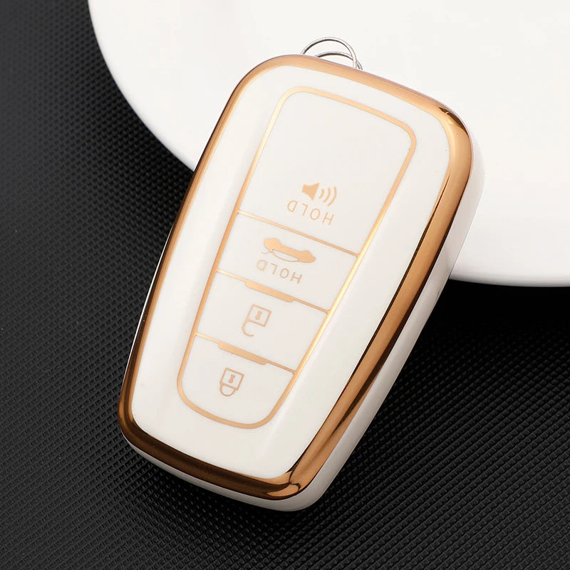 2/3/4 Buttons for Toyota Camry CHR Corolla RAV4 Avalon Land Cruiser Prado Prius 2017 - 2022 TPU Car Key Case Cover Fob Keychain