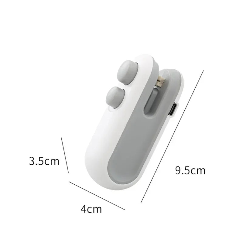 2in1 Plastic Bag Sealer Mini Portable Plastic Bags Sealing Machine Thermal Sealants Handheld Food Storage Packaging Heat Sealer