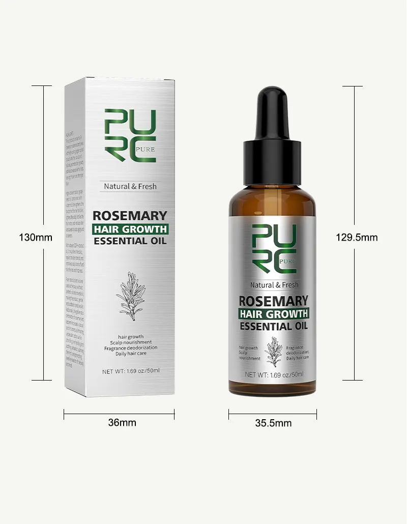 PURC Rosemary & Ginger Hair Growth Oil Treatment – Anti-Frizz, Anti-Dandruff (50ml)