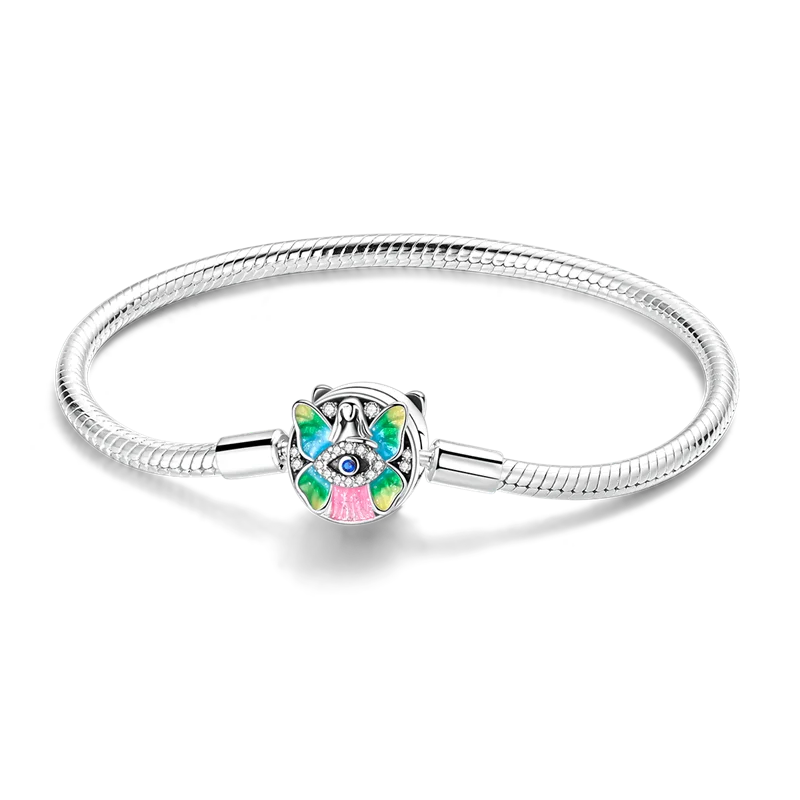925 Sterling Silver Heart Charm Bracelet for Women - DIY Beads