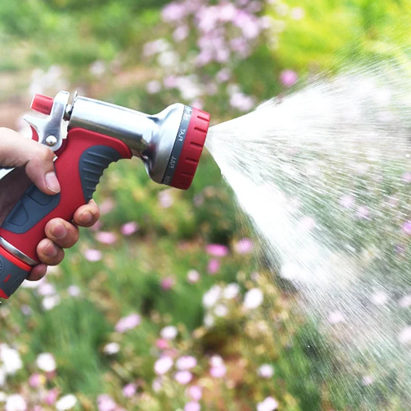 Adjustable High Pressure Watering Gun 9 Modes Garden Sprayer Nozzle for Plant Lawn Yard Irrigation - Water Saving Sprinkler