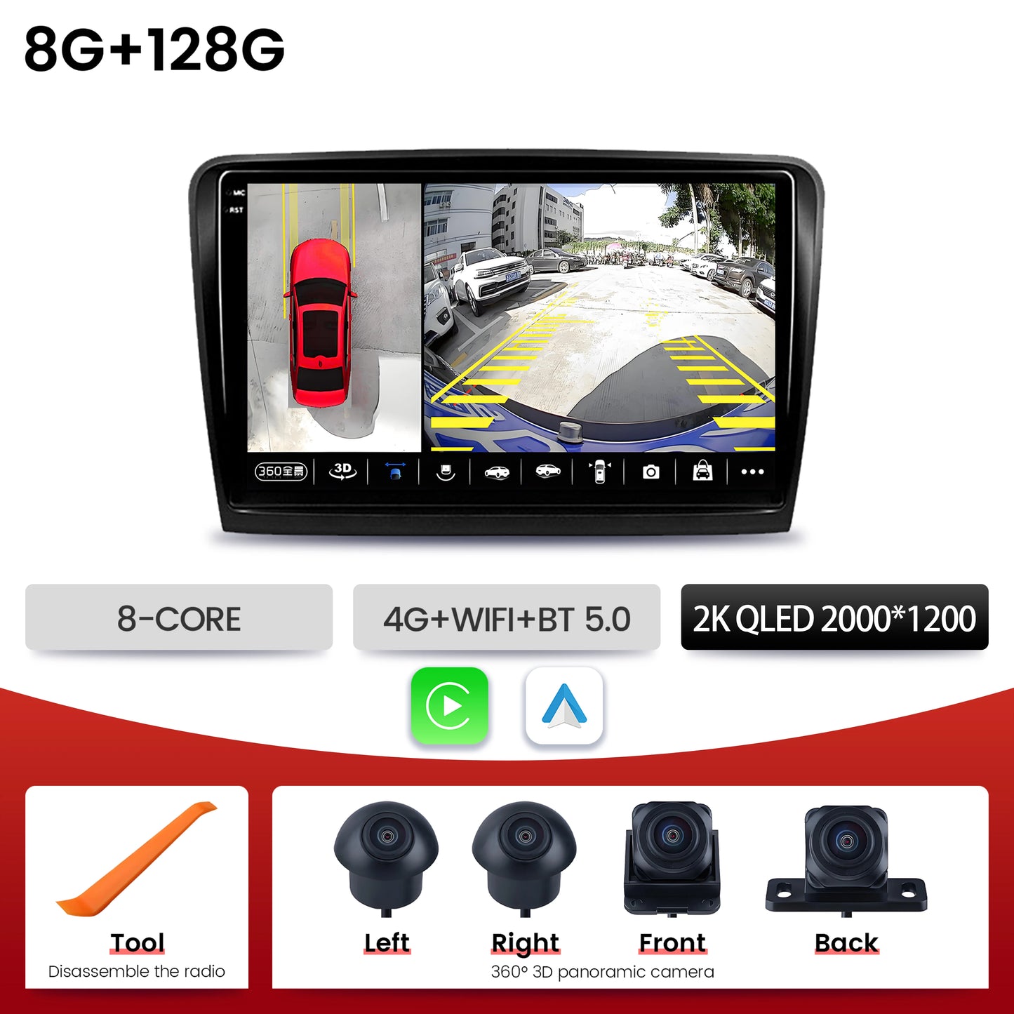 10inch Android 16 For Skoda Superb 2 B6 2008-2015 Car Radio BT Carplay Multimedia Navigation 2K QLED Screen