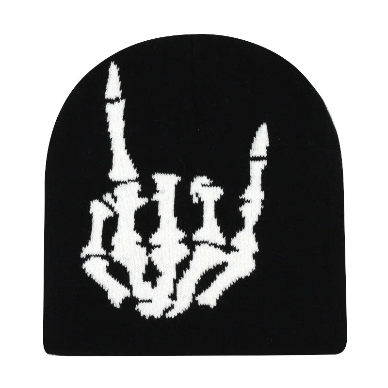 Y2K Letter Knit Beanie, Warm Ski Hat