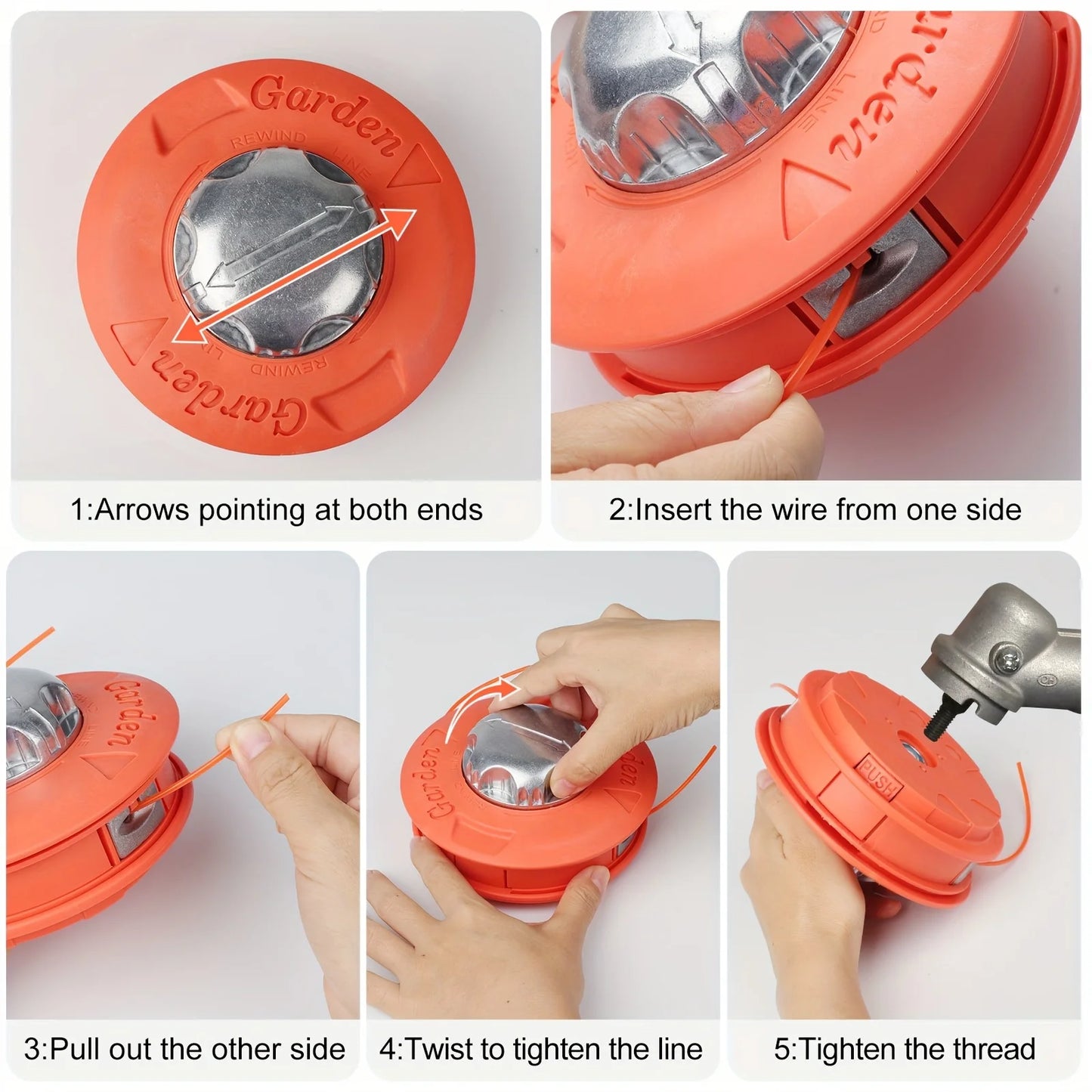 Universal M10 Aluminum Nylon Brush Mower Bump Spool Grass Trimmer 2 Lines Cutter Head Thread Line String Saw Strimmer Garden