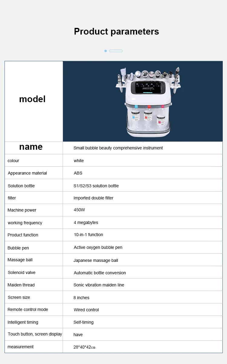 The New 10 In 1 Aqua Peeling Lift Skin Bubble Moisturizer Oxygen Machine Skin Care Cleansing Facial Dermabrasion Equipment
