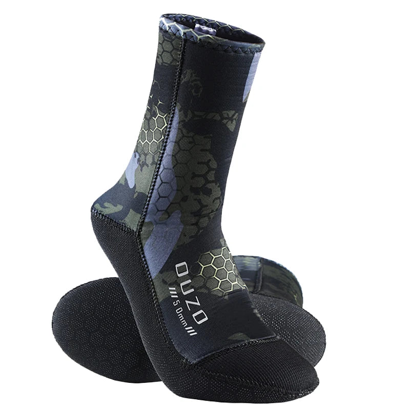 5mm Neoprene Diving Socks — Anti-Slip Surf & Beach Booties for Water Sports