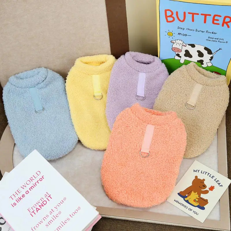Plush Winter Dog Sweater Coat - Soft Jacket for Small Dogs and Cats - photo 5