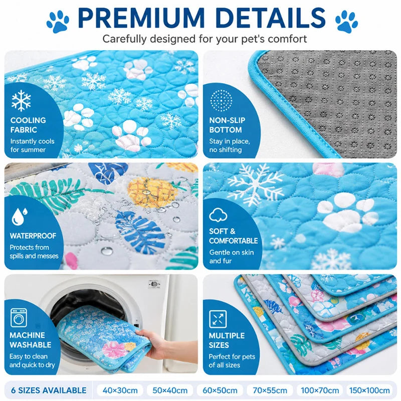 Summer Cooling Pad for Dogs & Cats - Sofa & Floor Ice Mat – photo 2