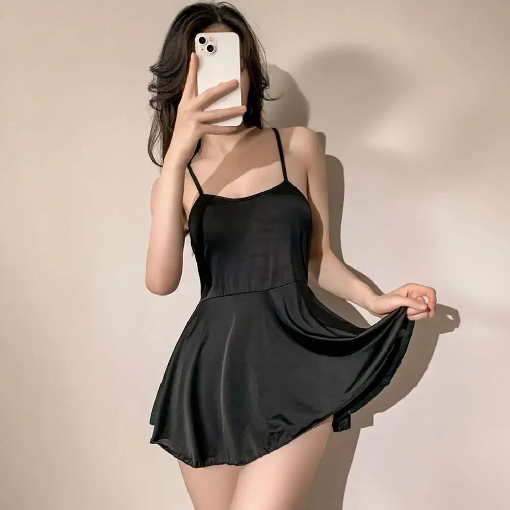 Women's Pleated Micro Mini Dress – Backless Ruffled Bandage Slip Night Club Dress | Black, Gray, White, Red