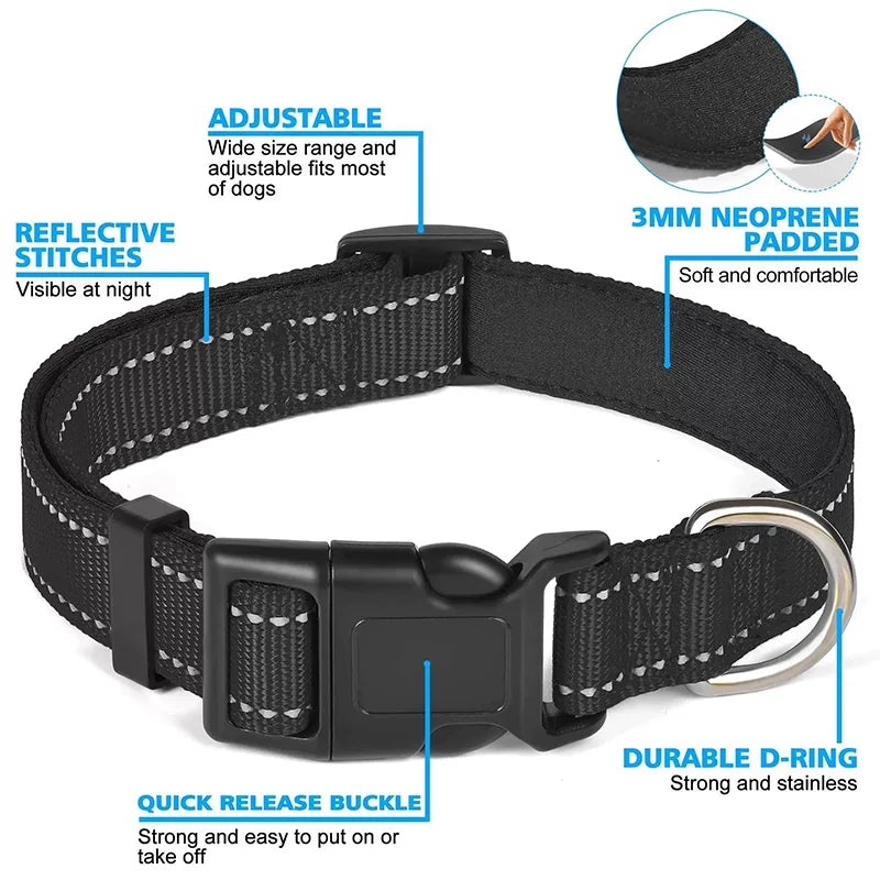 Reflective Nylon Pet Collar - Adjustable, Anti-Slip – photo 3