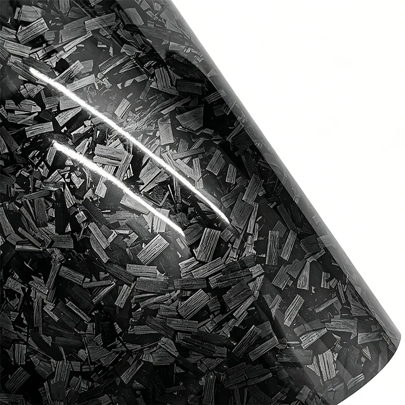 PET Forged Carbon Fiber Vinyl Wrap Film Self Adhesive Car Stickers Waterproof Auto Motorcycle Decoration Car Accessories