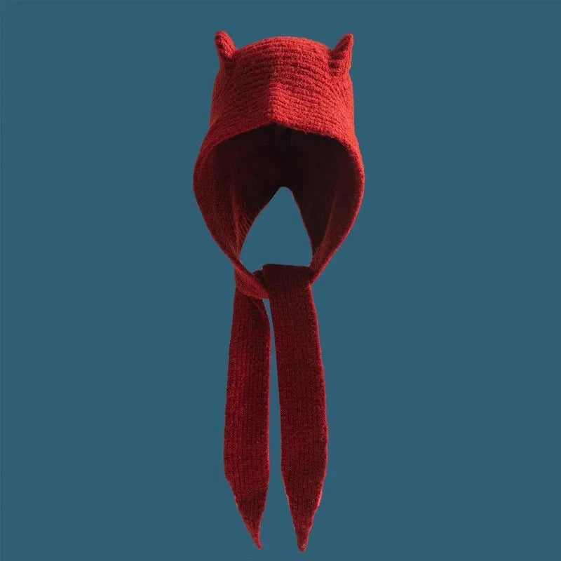 Women's Knit Balaclava Scarf Hat, Warm Winter Hood