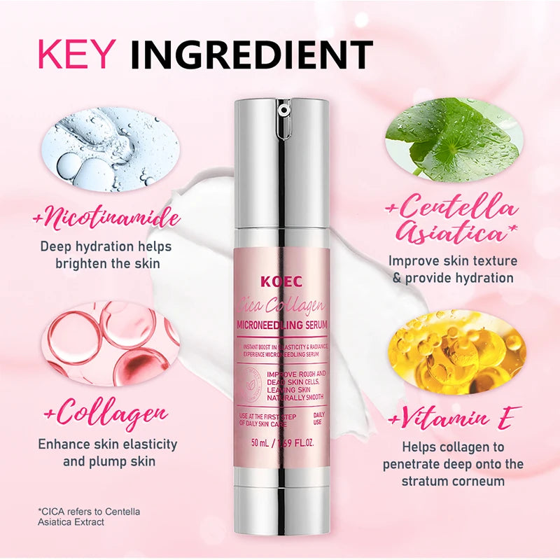 Spicule Microneedling Serum,Pore Exfoliation,Centella Asiatica Propolis Aloe Extract Moisturizing Booster,Korean Glass Skin Care