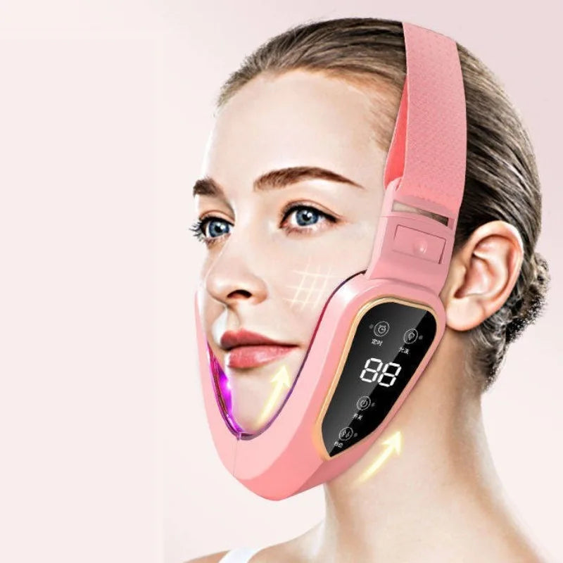 Facial Lifting V Face Massager Red Light Therapy Micro Vibration Slimming Device Double Chin Nasolabial Folds Massager Facial
