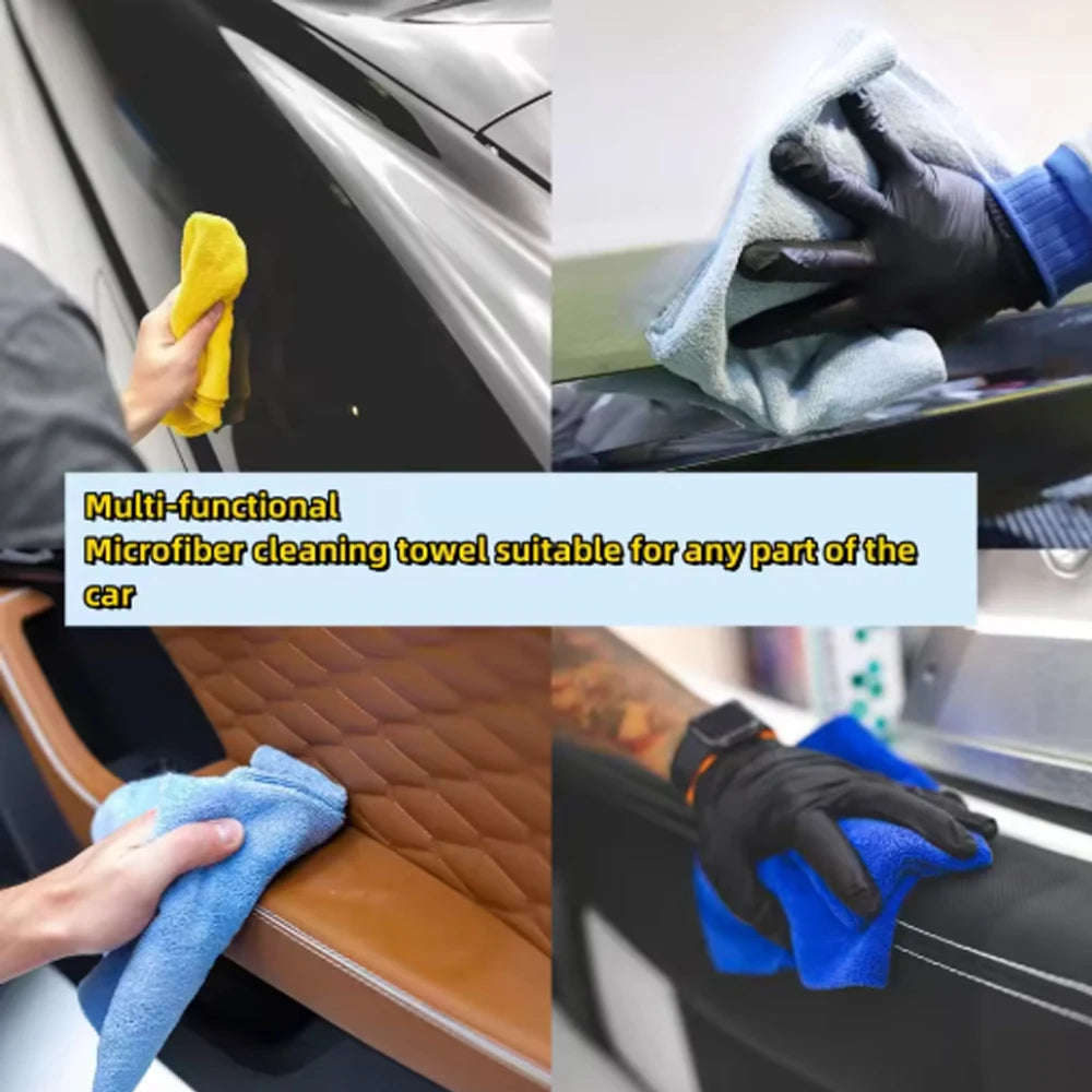 20PCS General Soft Microfiber Auto Cleaning Towels 30*30 Multifunctional Car Detailing Towel Automotive Washing Dry Cloth