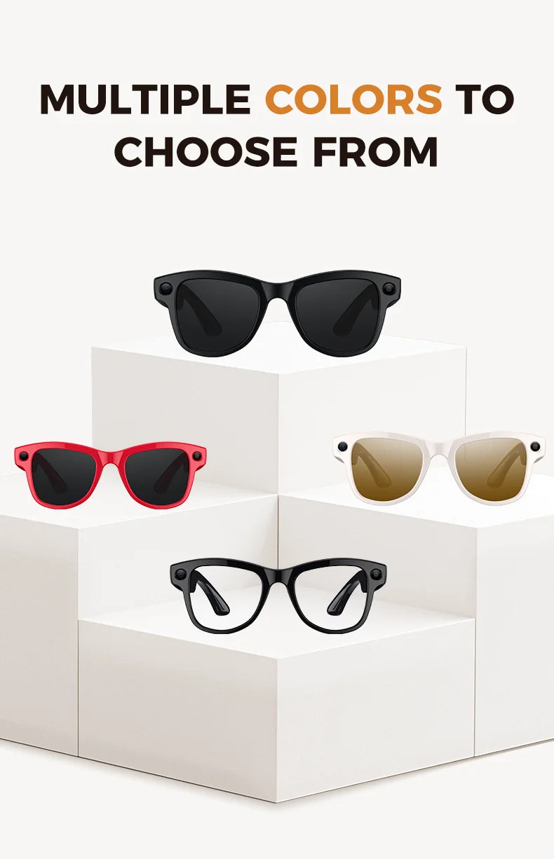 2026 Smart AI Glasses 1080P HD Camera M02 Ultra ChatGPT 3600mAh Charging Case Power Bank 32GB Translation Music Video Sunglasses