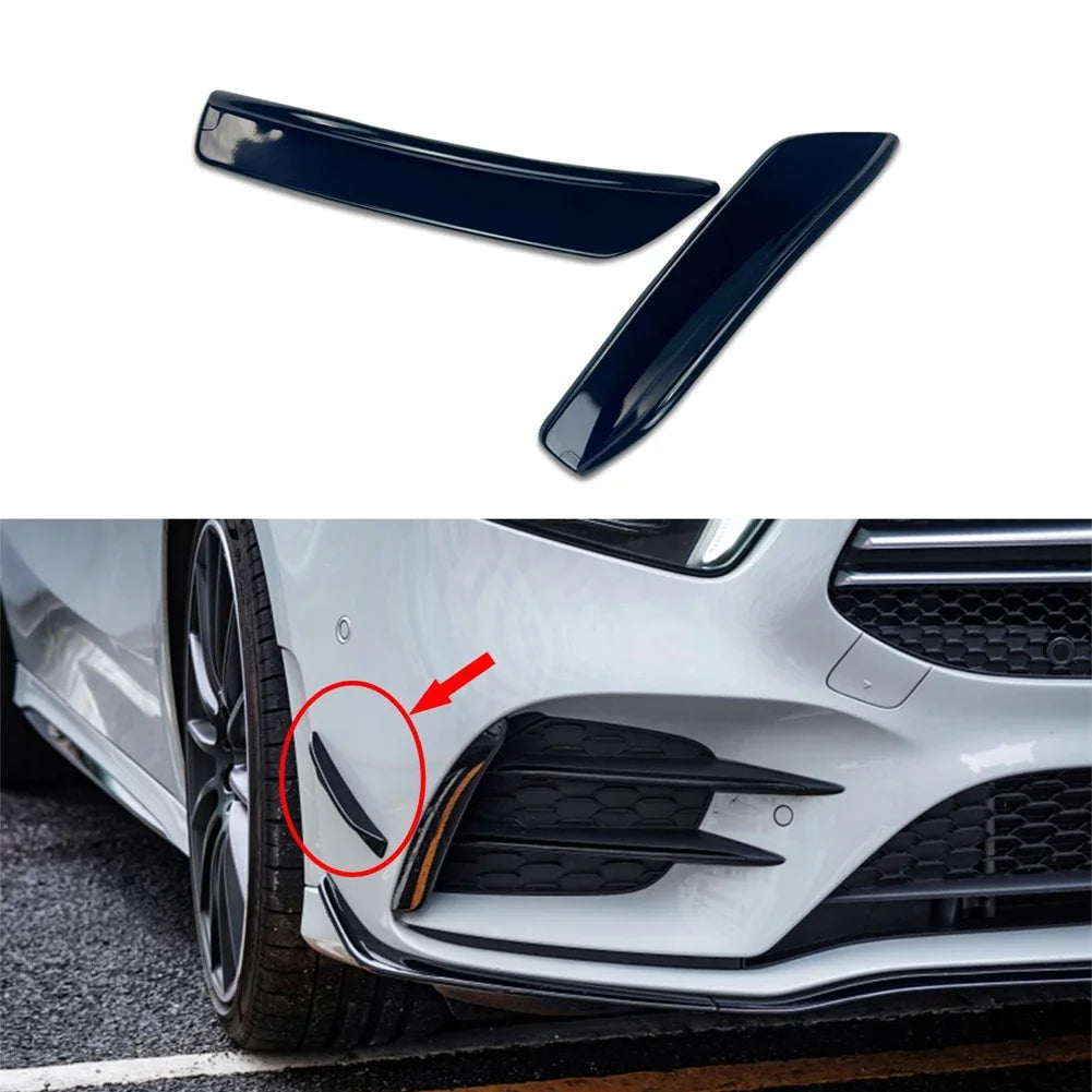 For Mercedes Benz A Class W177 AMG A160 A180 A200 A250 A35 2019+ Front Bumper Fog Lamp Side Canards Fins Lip Splitters Air Trim