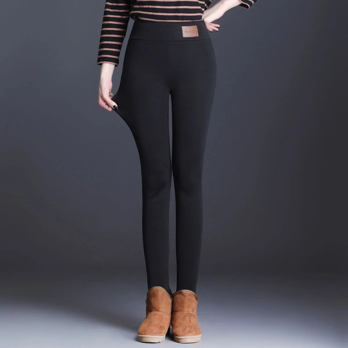 Women's Lamb Fleece Seamless Leggings - High Waist Thermal Tights - photo 6