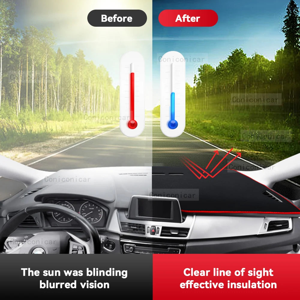 For MG HS 2025 Car Dashboard Cover Mat Non-slip Sun Shade Cushion Protective DashMat Pad ANti-UV Interior Accessories