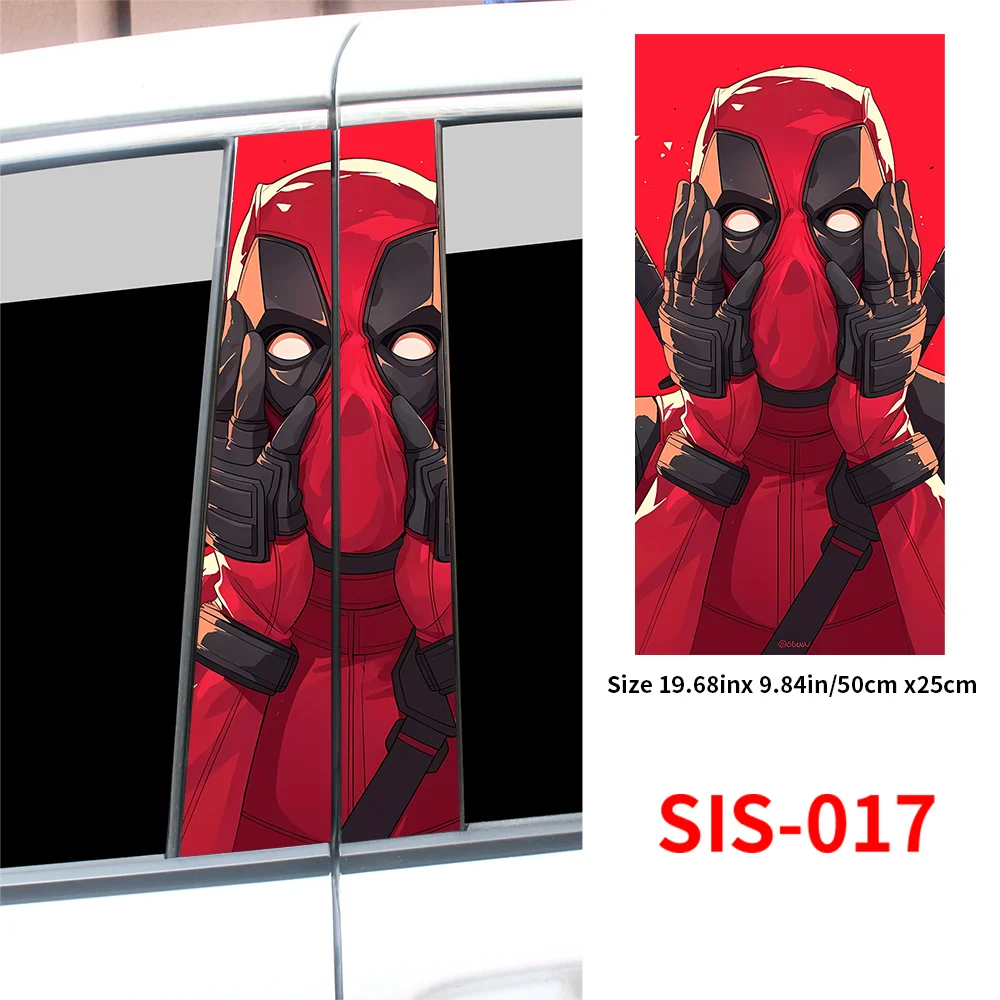 Anime Hero Car Stickers Auto B-pillar Car Center Column Decoration Cover Scratches Waterproof Sunscreen Vinyl Decals Accessories