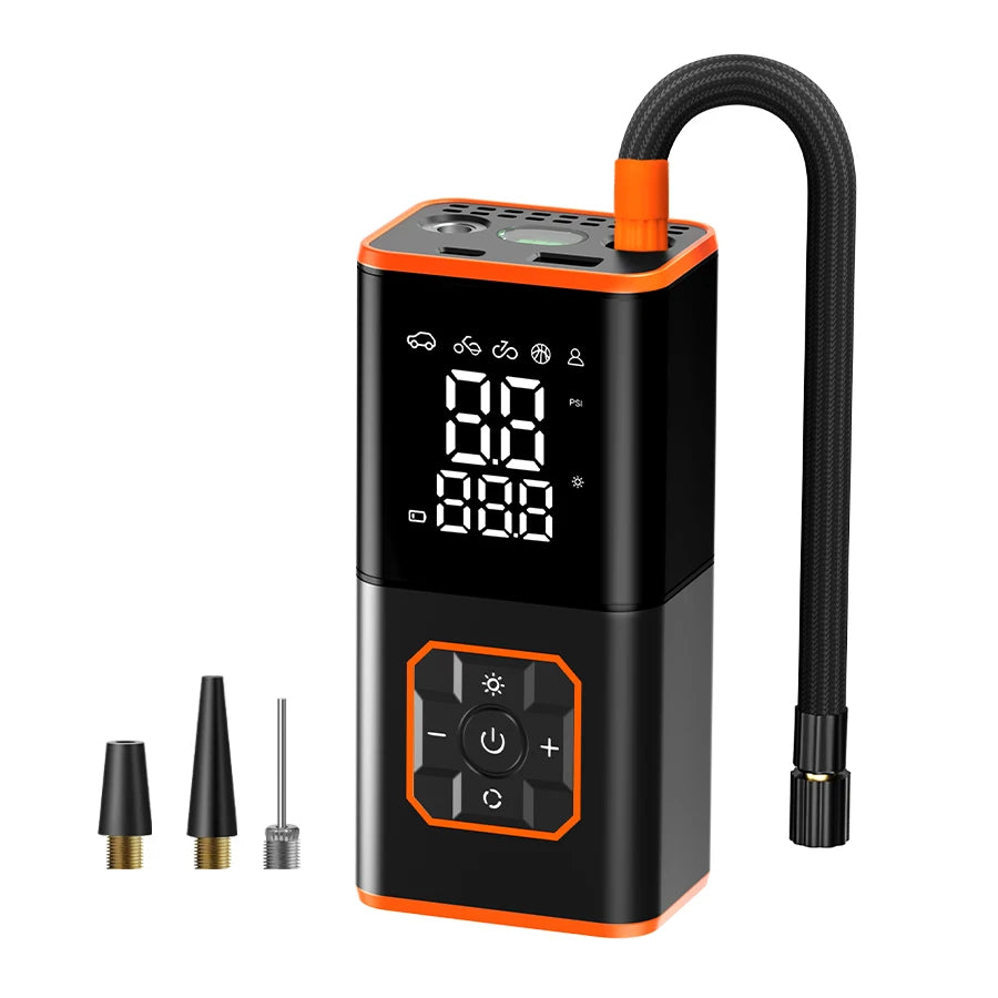 BELIBUY Portable Air Compressor 150 PSI Car Tyre Inflator Dual-Cylinder Design for All Vehicles Outdoor Tyre Emergency Use