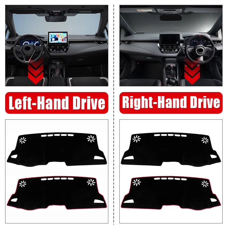 Car Dashboard Cover Avoid Light Pads Anti-UV Non-Slip Mats For Toyota Corolla E210 2019 2020 2021 2022 2023 2024 2025 Hybrid