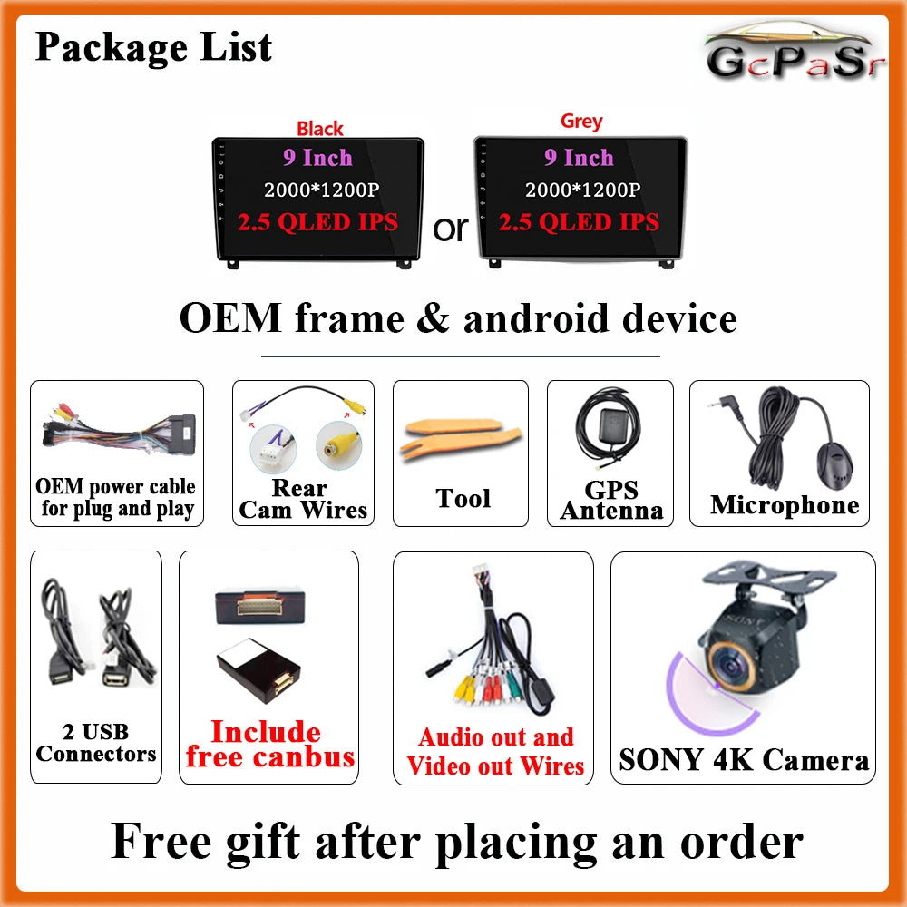 9" Android Car Stereo for Peugeot 407 (2004–2011) — CarPlay, Android Auto, GPS, 2K Display, 4G