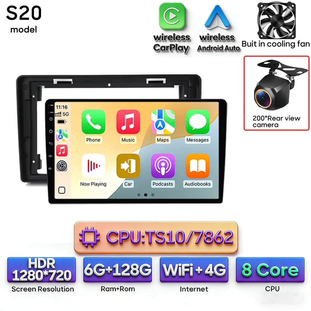 Car Stereo with Apple CarPlay & Android Auto, Compatible with Peugeot Partner & Citroen Berlingo 2 B9