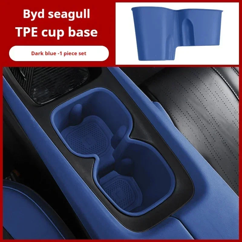 For BYD Seagull Wireless Charging Silicone Pad Interior Cup Holder Special Products Decorative Protection Artifact Accessories