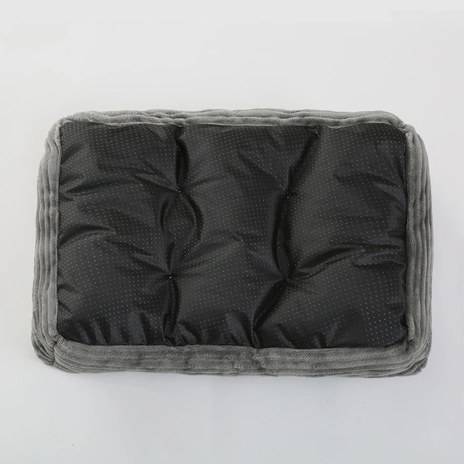 Square Plush Dog & Cat Sofa Bed - Cushioned Bolster Pet Bed - photo 4