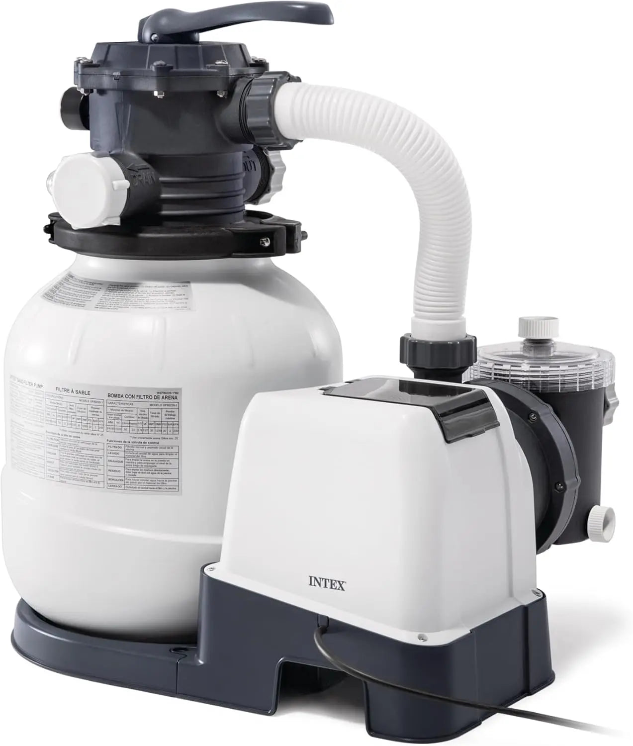 INTEX Krystal Clear Sand Filter Pump for Above Ground Pools Swimming Pool Pump with Automatic Timer Hydro Aeration Tech