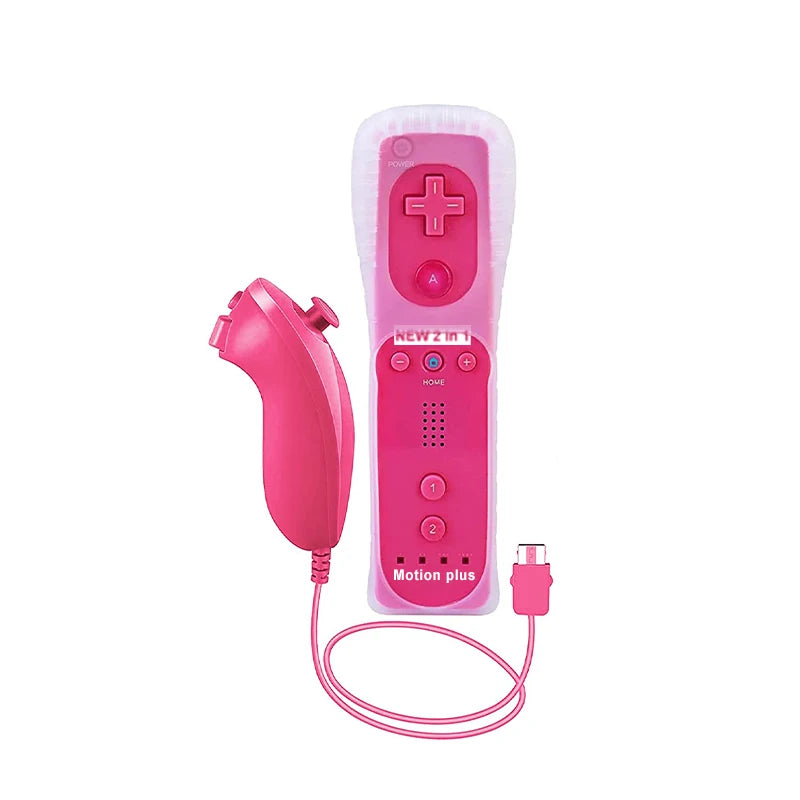 1 Set/2 Set Remote Controller with Nunchuck Controller for Wii Games Control for Wii Console Wireless Gamepad with Motion Plus