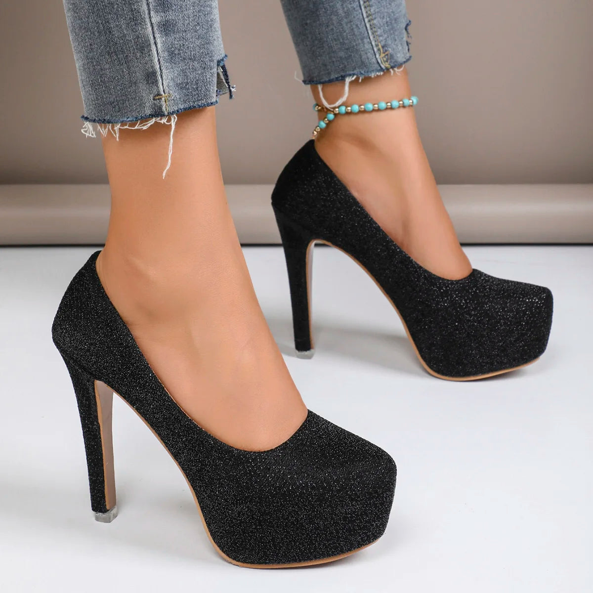Platform Stiletto Pumps for Women — Pointed-Toe Wedding and Party Heels, Plus Size