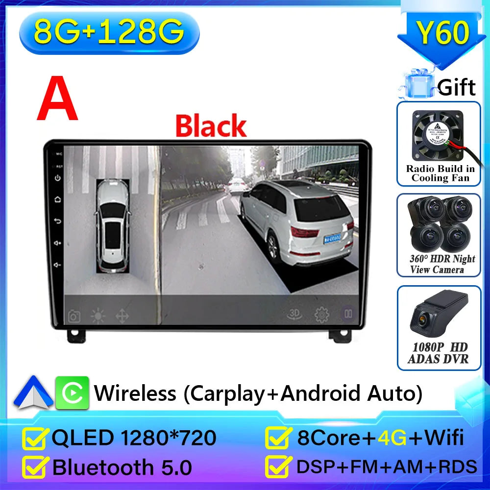 9" Android Car Stereo for Peugeot 407 (2004–2011) — CarPlay, Android Auto, GPS, 2K Display, 4G