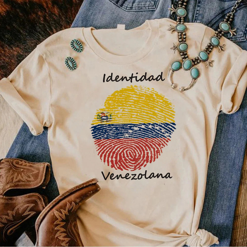 Venezuela tshirt women Japanese funny harajuku top female streetwear funny clothing