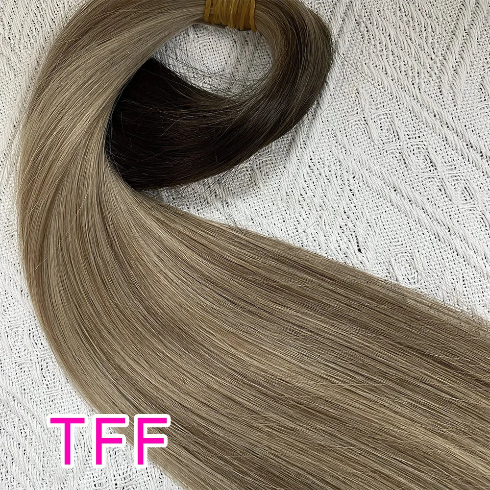 Straight Nano Rings Tip Hair Extension Ombre Natural Virgin 100% Human Hair Bulk Blonde Bundles Micro Beads Wholesale keratin