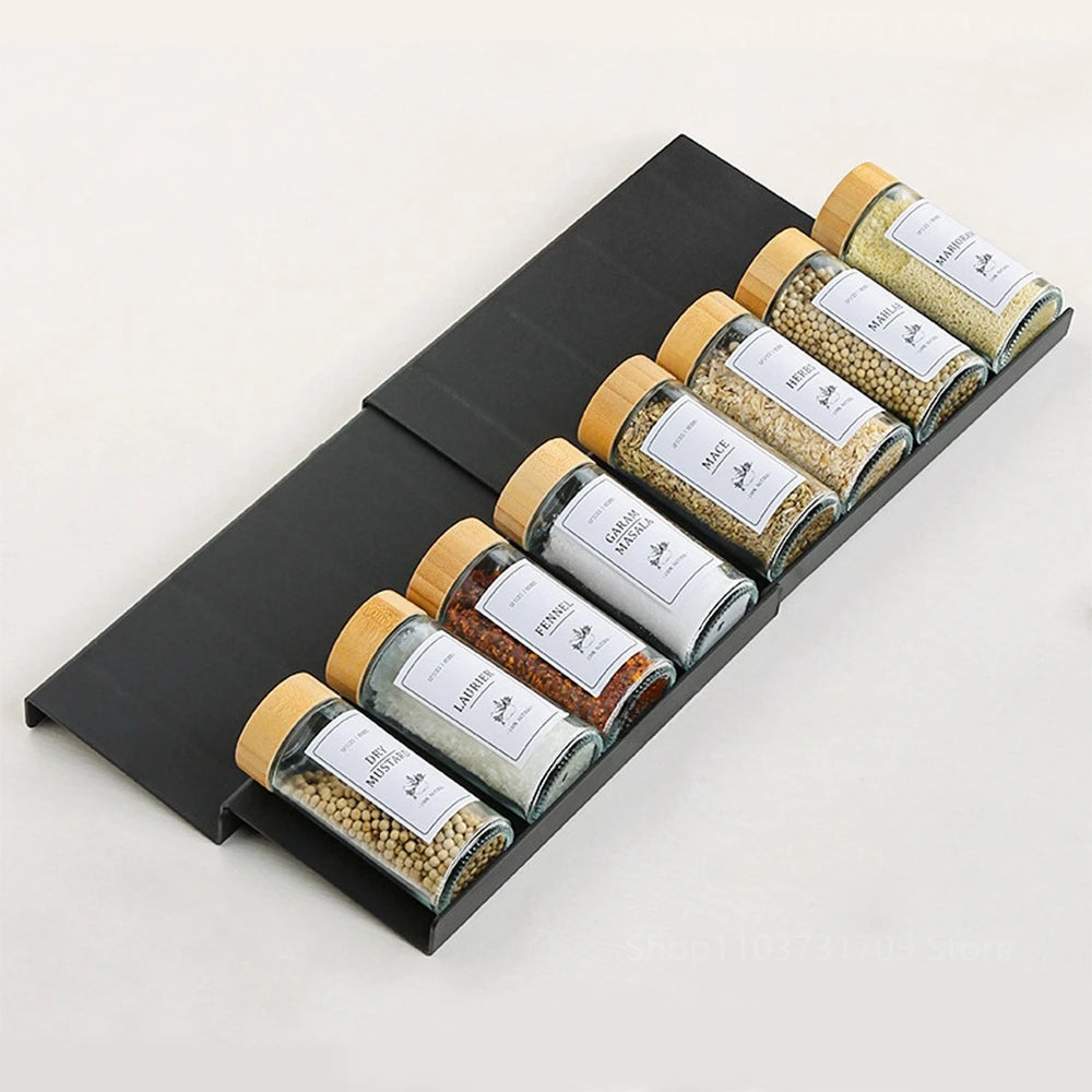 Tiered Spice Drawer Insert - Adjustable Rack in 2, 4 or 8 Pieces - photo 6