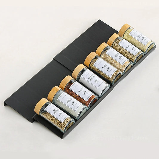Tiered Spice Drawer Insert - Adjustable Rack in 2, 4 or 8 Pieces - photo 6