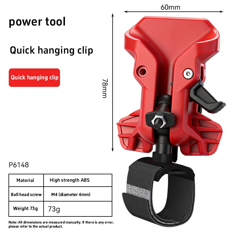 Self-locking Drill Holder Belt Clip Quick Release High-hardness Quick-hook Tool Holder Portable Tool Organizer