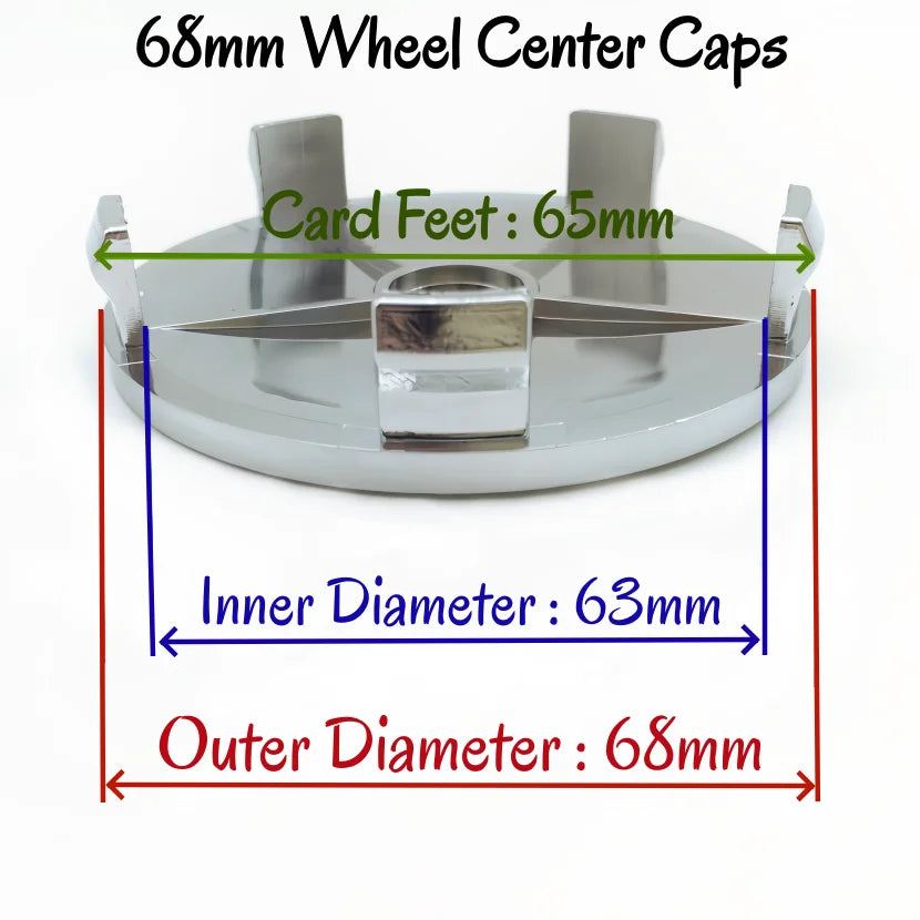 4 pcs Auto Wheel Center Cap 50mm 56mm 60mm 65mm 68mm No Logo Badge Blank Hubcap For Kia Car Rim Tire Decorative Dust-proof Cover