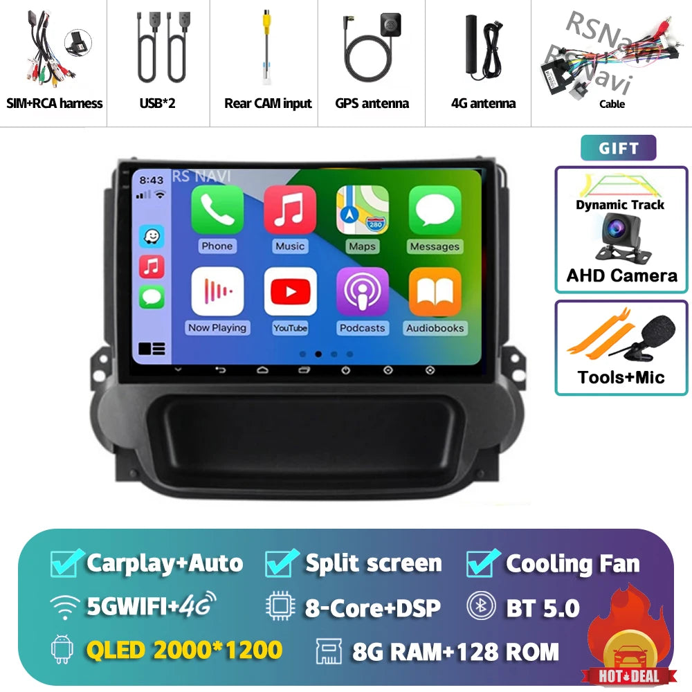 Android 16 Carplay Auto Car Radio Multimedia Player For Chevrolet Malibu 2012-2015 Autoradio DSP GPS Stereo WIFI 2din 16G-512G