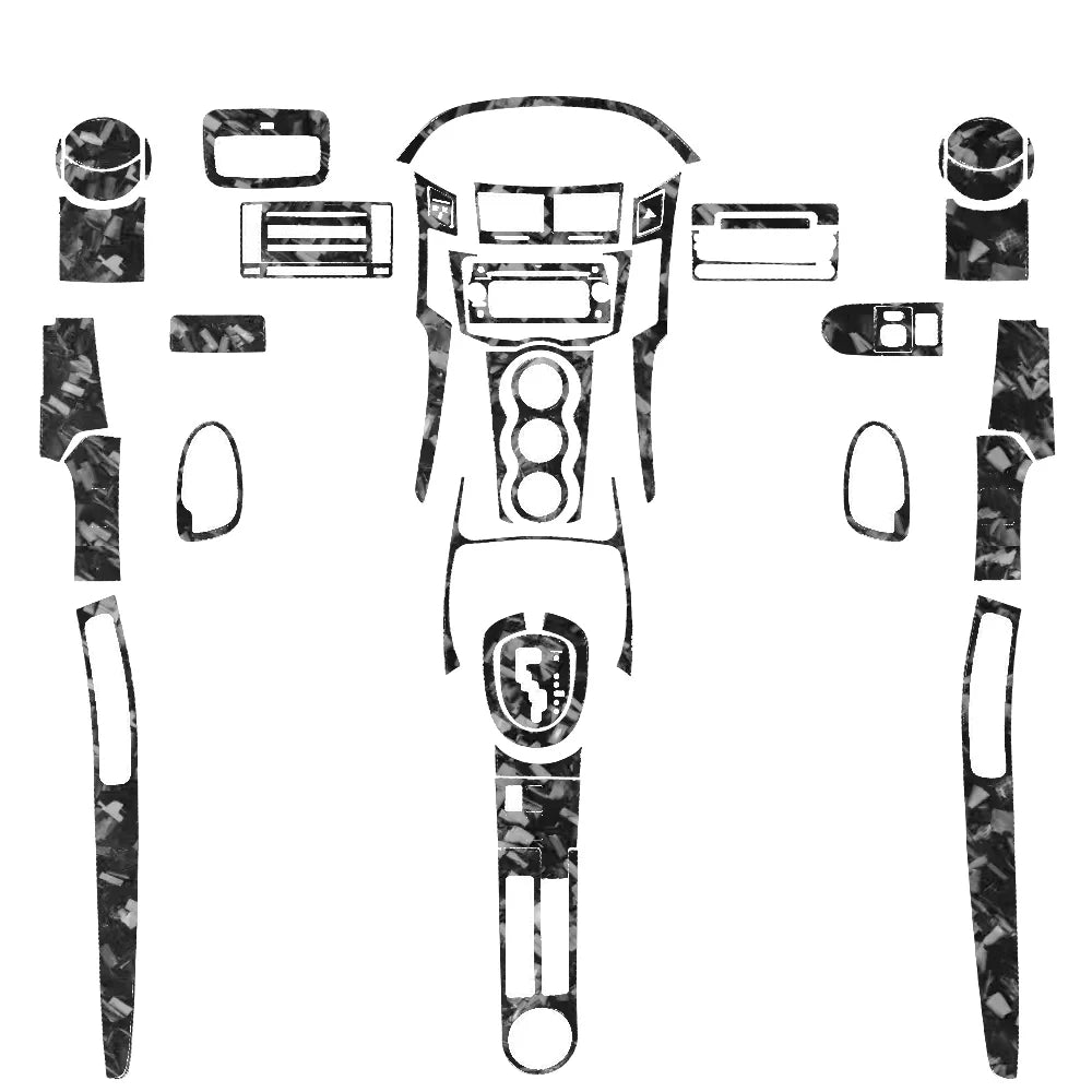 For Toyota Yaris 2006-2011 Carbon Fiber Central Control AC CD Air Outlet Gear Shift Panel Cover Trim Set Car Accessories Sticker