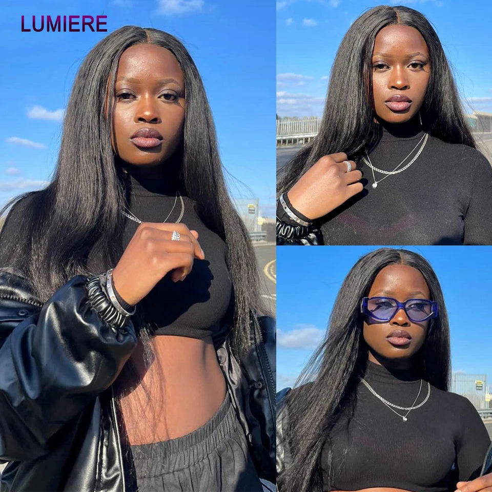 Kinky Yaki Straight Human Hair Bundles Deal Raw Virgin Human Hair Bundles Deal Brazilian Hair Extensions On Sale Clearance